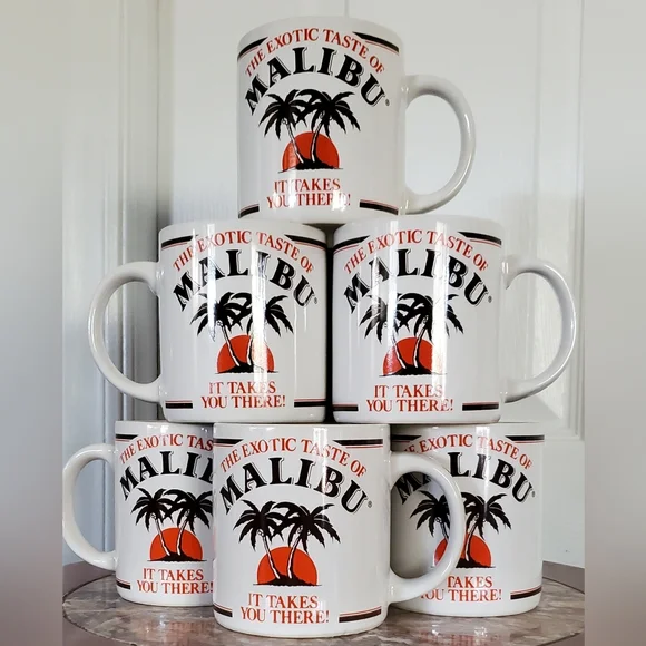 🌴 (4) 10oz Malibu 🌴 Palm Tree Mugs - Picture 7 of 13